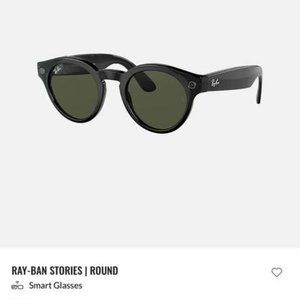 Ray-Ban Stories Round Black Sunglasses Green Lenses - SMART GLASSES
